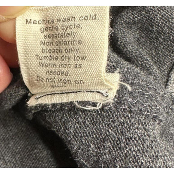 J Crew Mens XL Sueded Jersey 1/4 Zip Pullover Sweater Charcoal Gray Long Sleeve - Picture 5 of 5